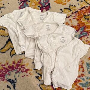 Carter's Soft White Newborn Wrap Top
